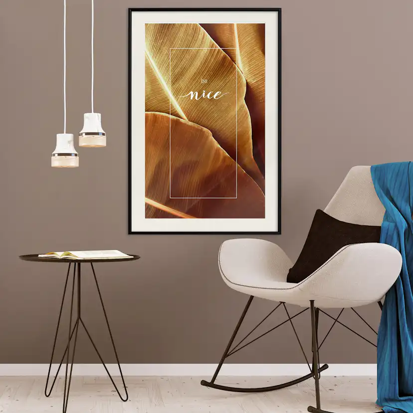Poster Artgeist Affisch Brown Leaf