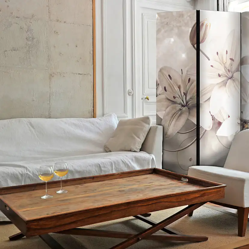 Rumsavdelare Skärmvägg Arkiio Diamond Lilies 135x172 cm