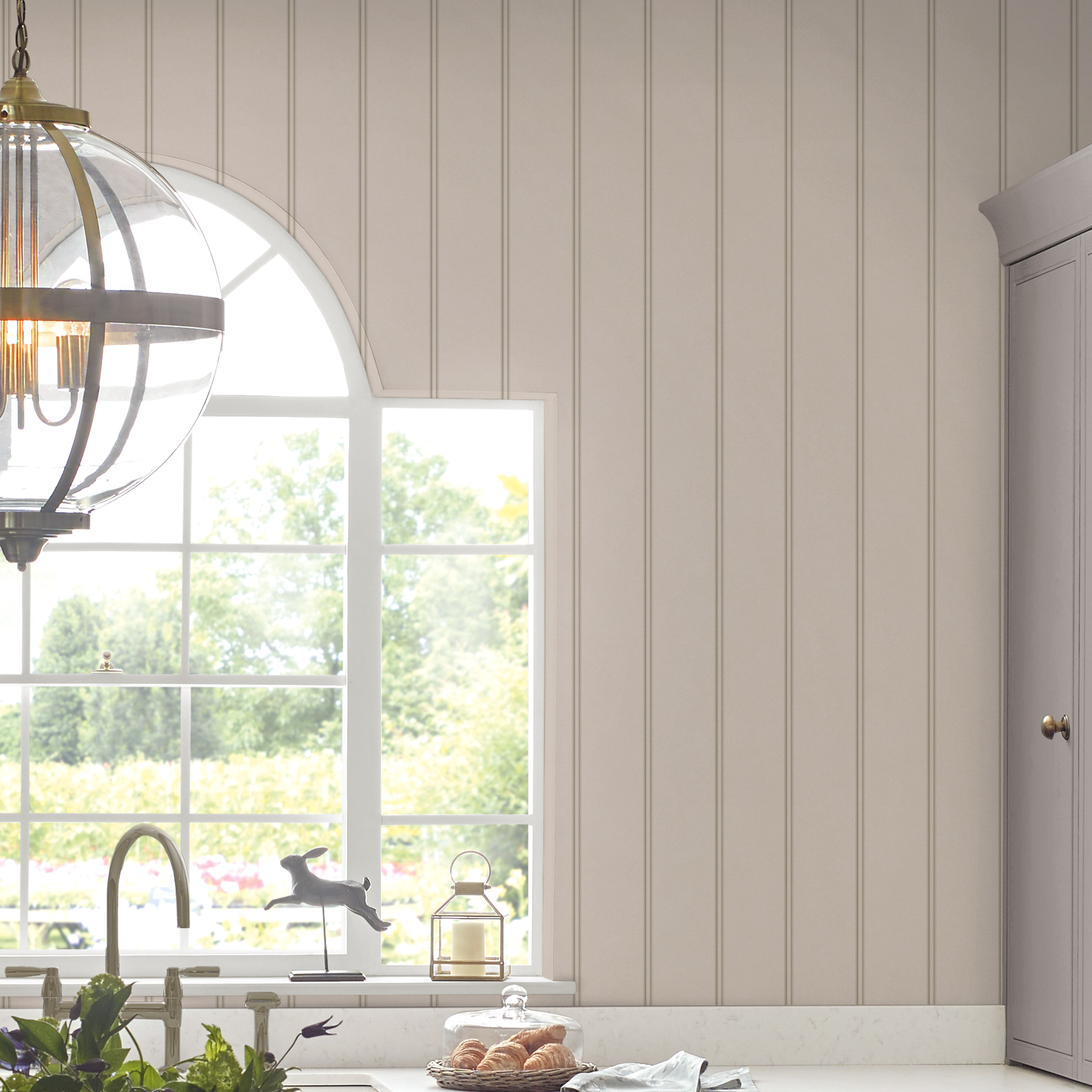 Tapet Laura Ashley Chalford Trä Panelling Dove Grå 122759