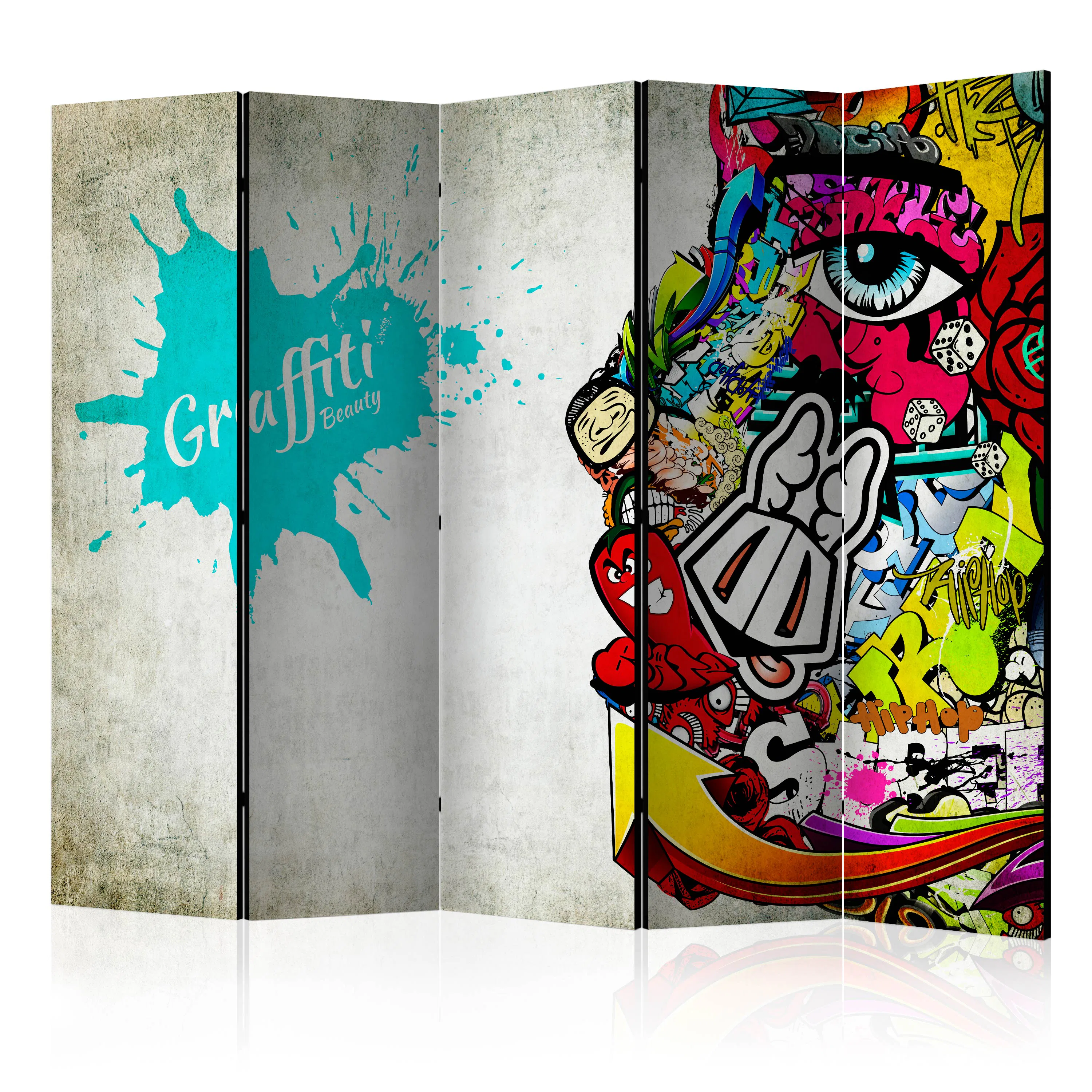 Rumsavdelare Skärmvägg Arkiio Graffiti Beauty II 225x172 cm