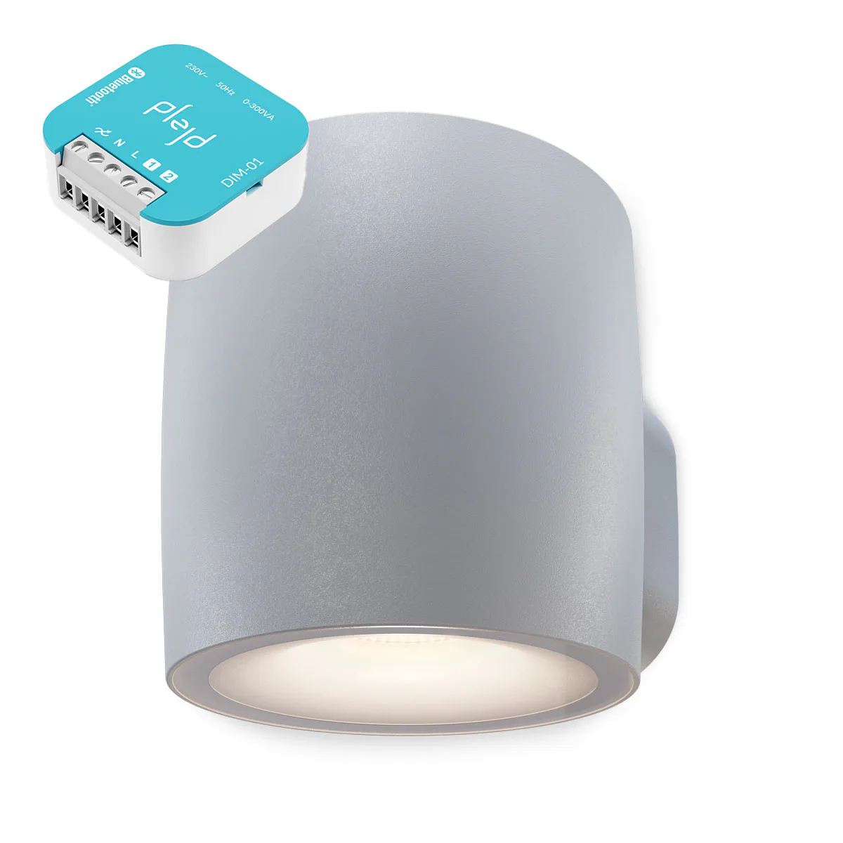 Dimmer Plejd 6 st Väggarmatur OUT-01 Grå + DIM-01