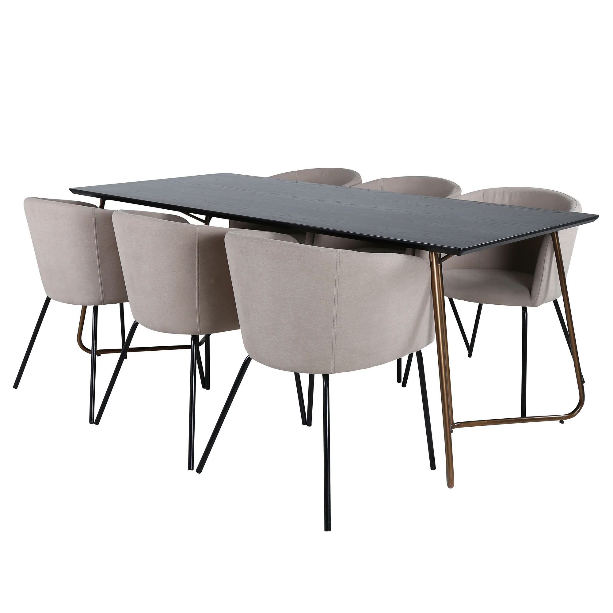 Matgrupp Venture Home Annika med 6 Bergen Stolar Polyester