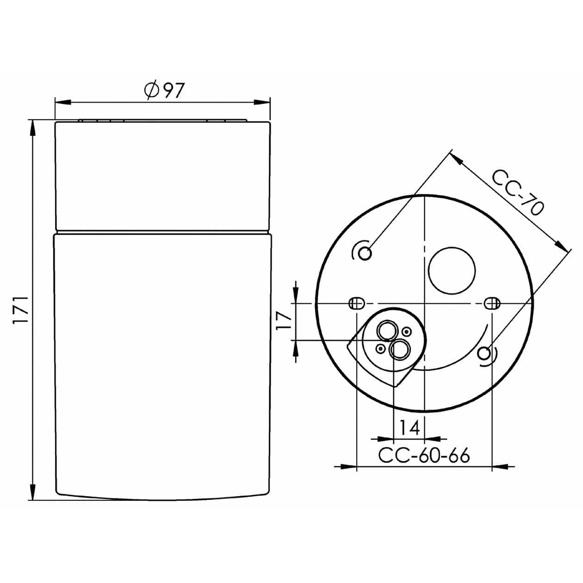 Vägg-/Taklampa Ifö Electric Opus 100/175 IP44 LED 3000K