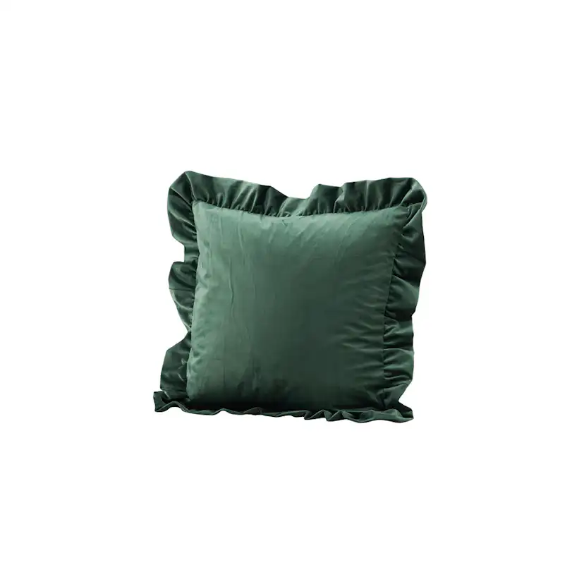 Hailey Cushion Cover Poly Velvet - Green Grön