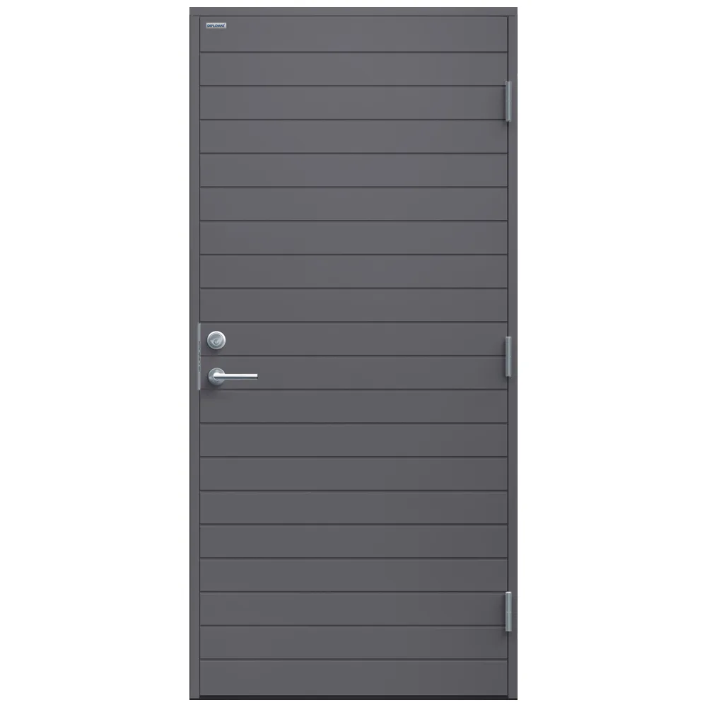 Ytterdörr Ingela 10x20 NCS S-6502-B, Grå Höger BxH: 100x200 cm, Grafitgrå, Högerhängd