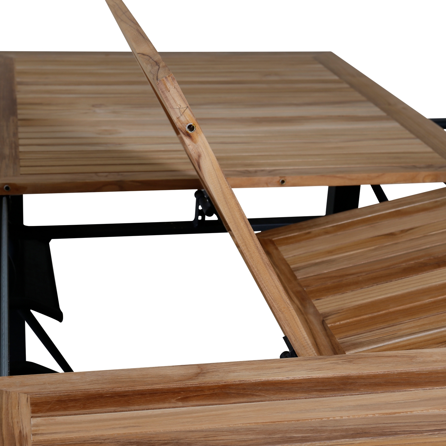 Panama - Table - 224/324*100 - svart Alu/Teak Svart/Teak