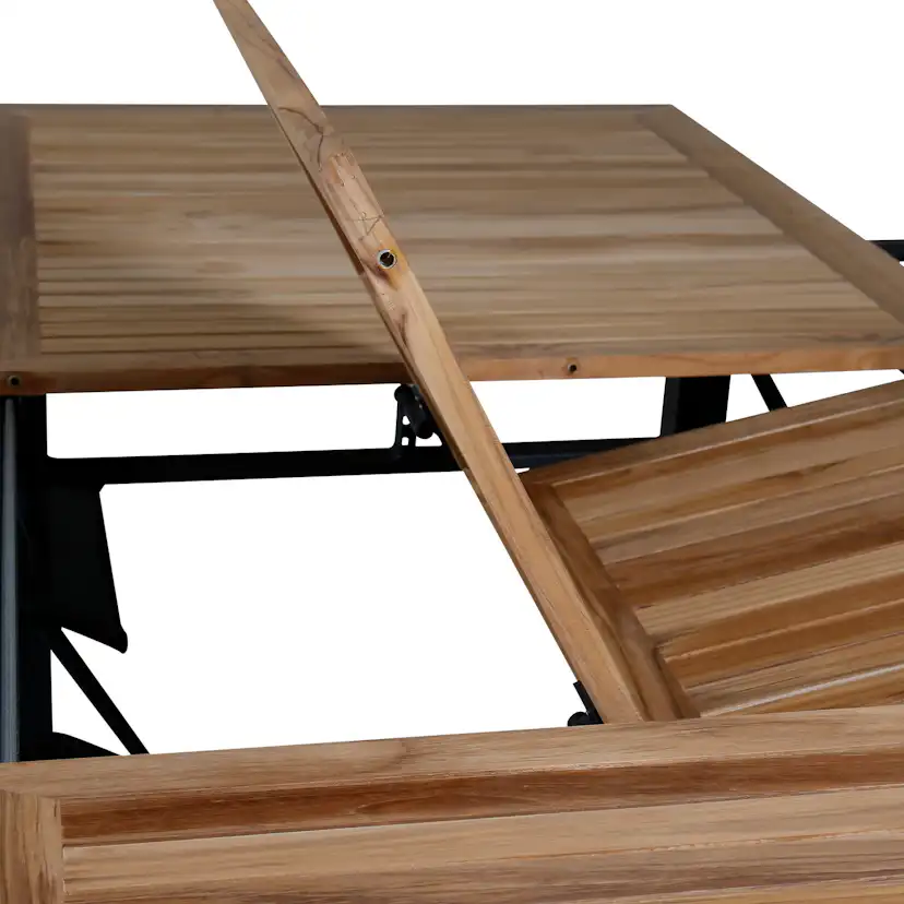 Panama - Table - 224/324*100 - svart Alu/Teak Svart/Teak