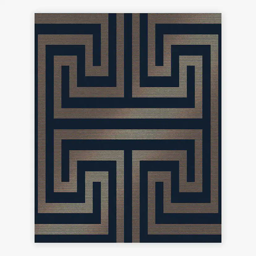 Tapet NEXT Metallic Greek Key Navy