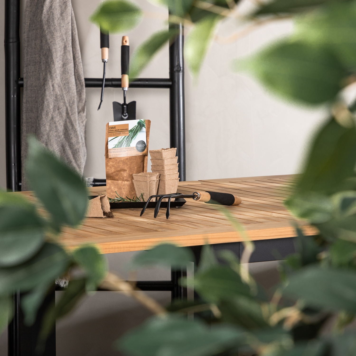 Panama - Table - 224/324*100 - svart Alu/Teak Svart/Teak