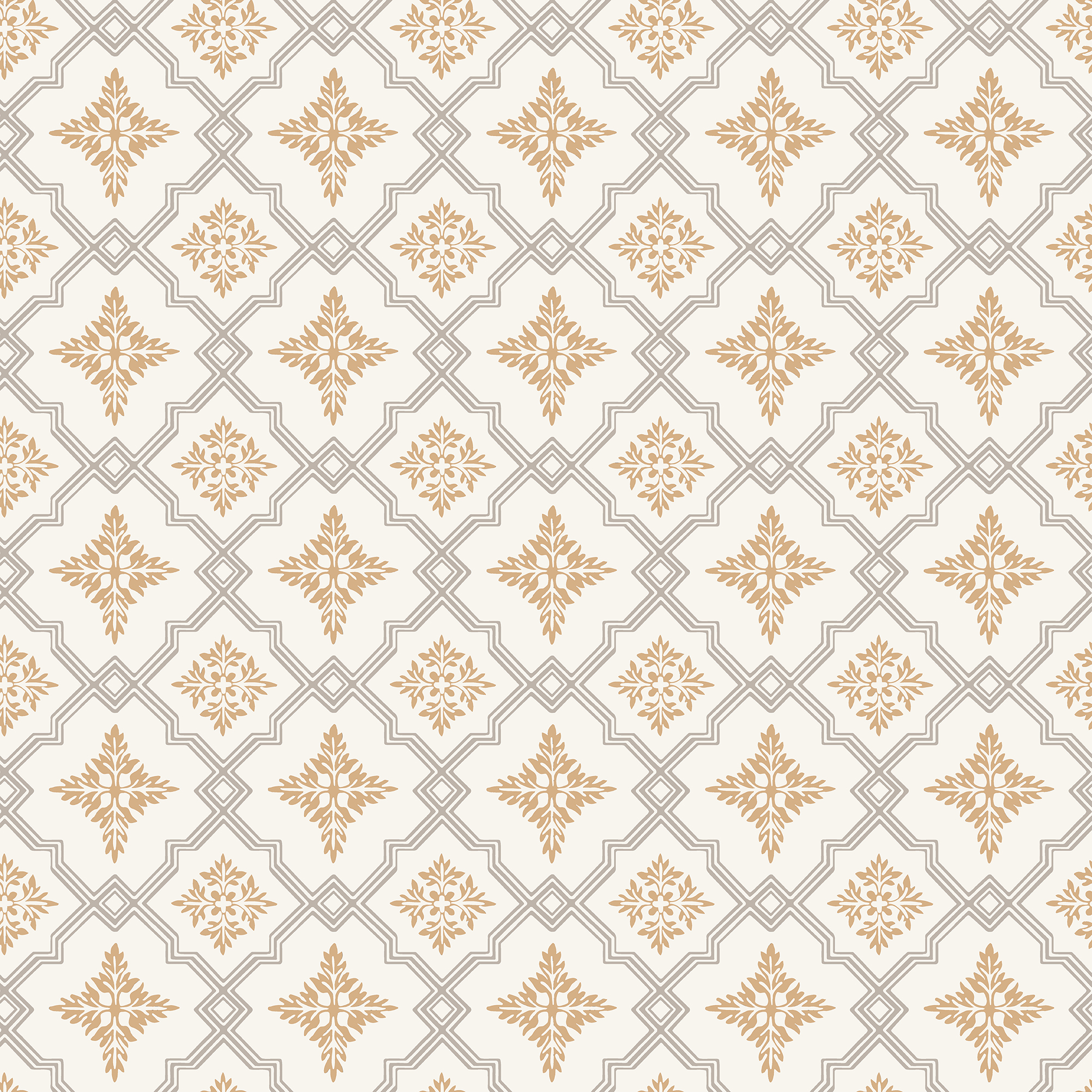 Tapet Duro Gammalsvenska Börsjö Beige 691-01 QuickUp, Mönstrad Gul