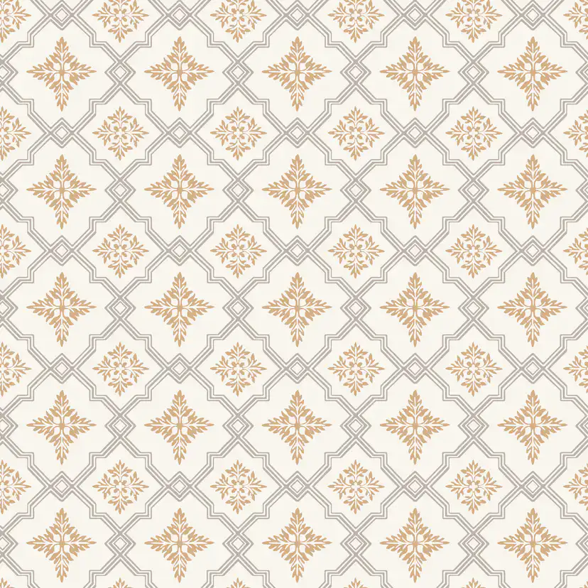 Tapet Duro Gammalsvenska Börsjö Beige 691-01 QuickUp, Mönstrad Gul