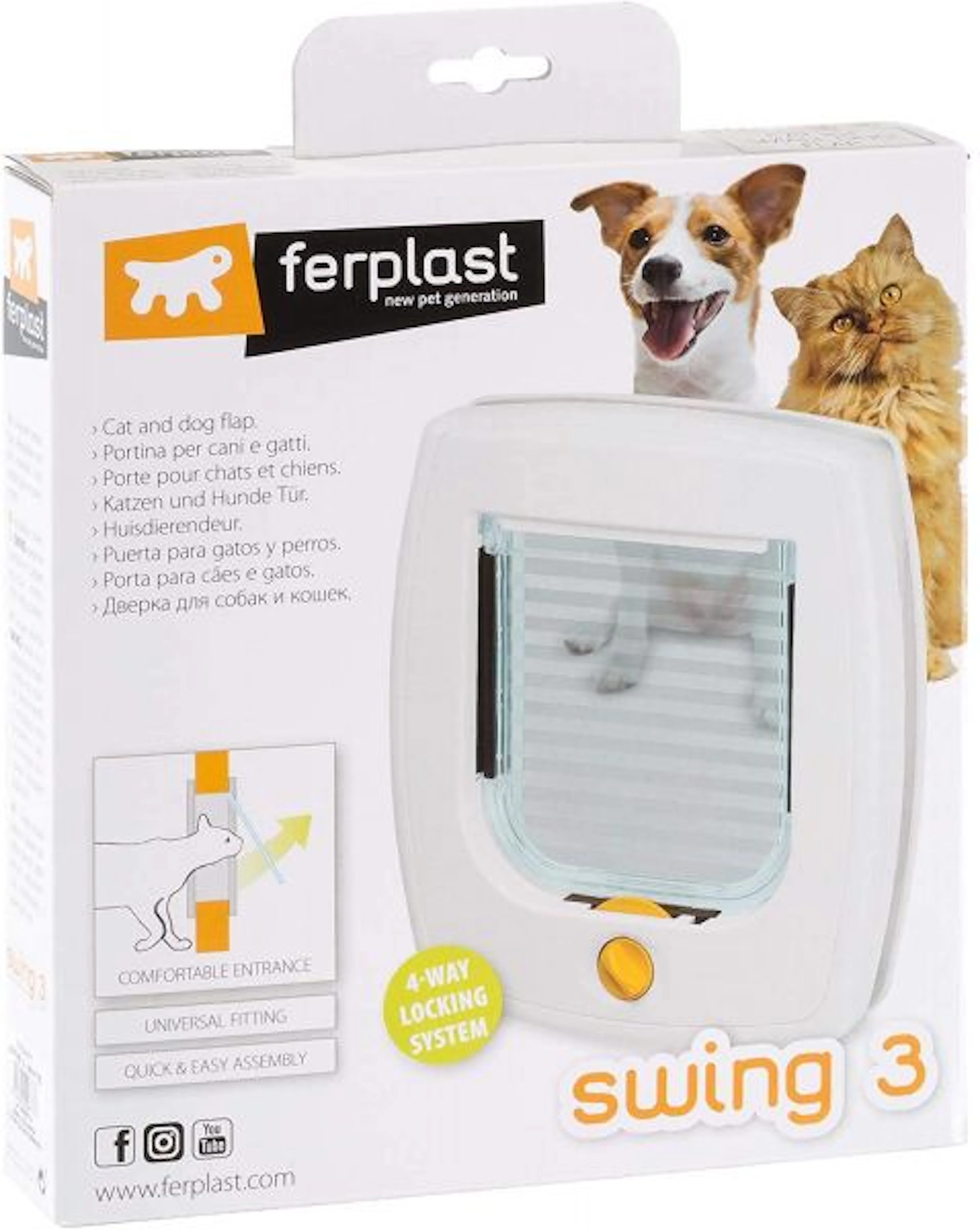 Kattlucka Swing Basic 3 vit Färg Vit