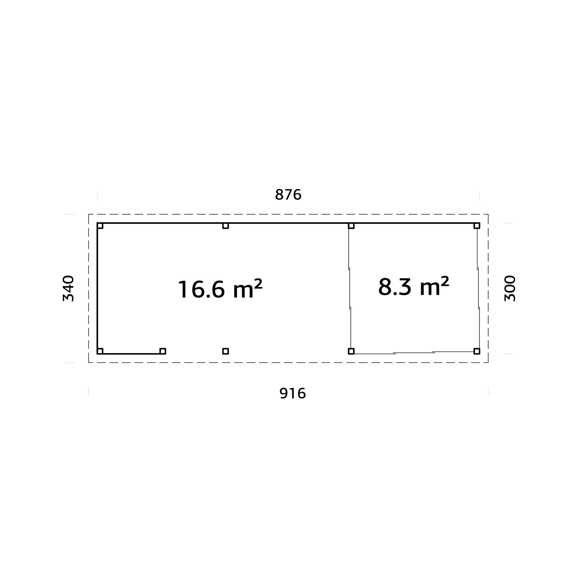 Uterum Palmako Lenna 24,9 m2 Set 716 Slide Plus