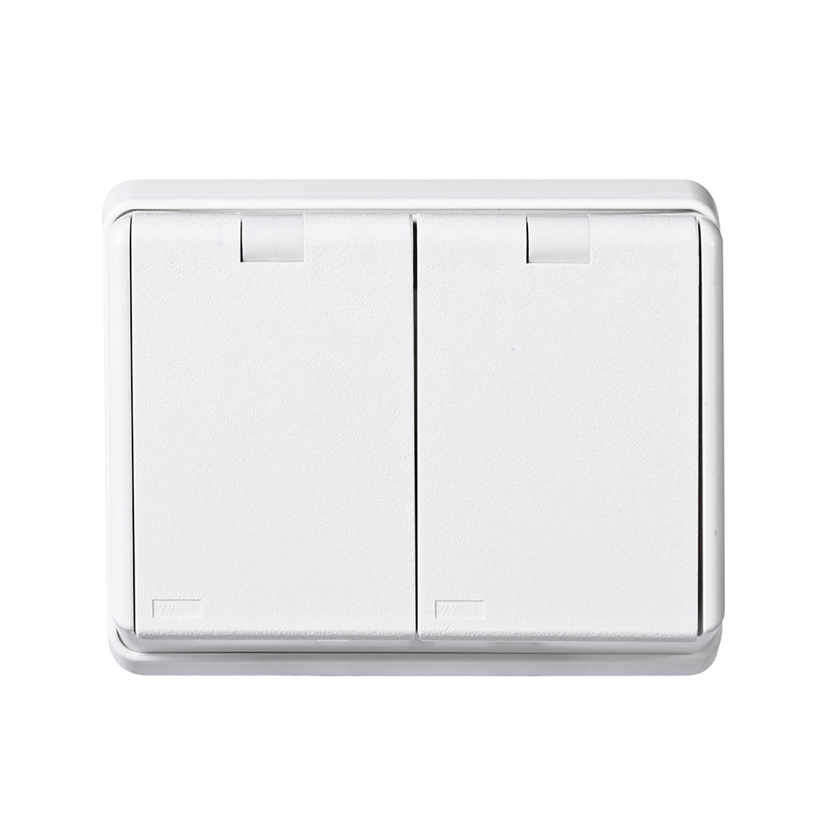 Vägguttag Elko 2-vägs RS Renvit IP44