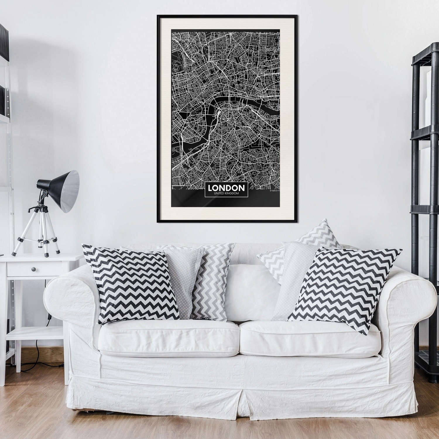 Poster Artgeist Affisch Dark Map of London