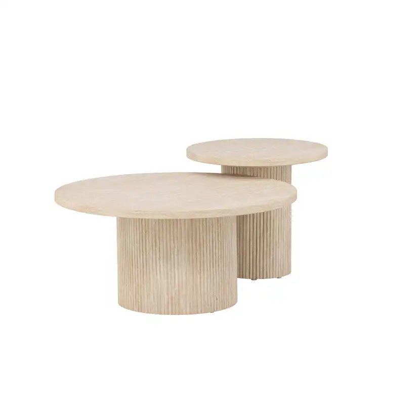 Soffbord Venture Home Härön Set Ø80 cm & Ø50 cm