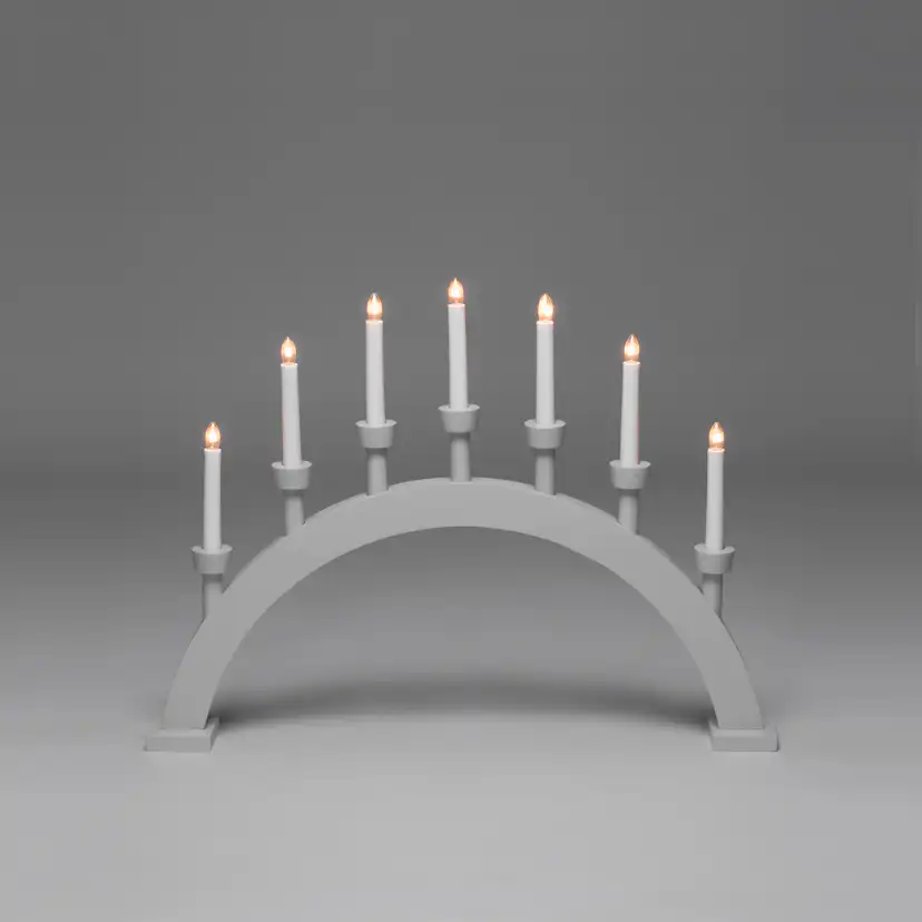 Adventsljusstake Gnosjö Konstsmide Båge 7L Trä