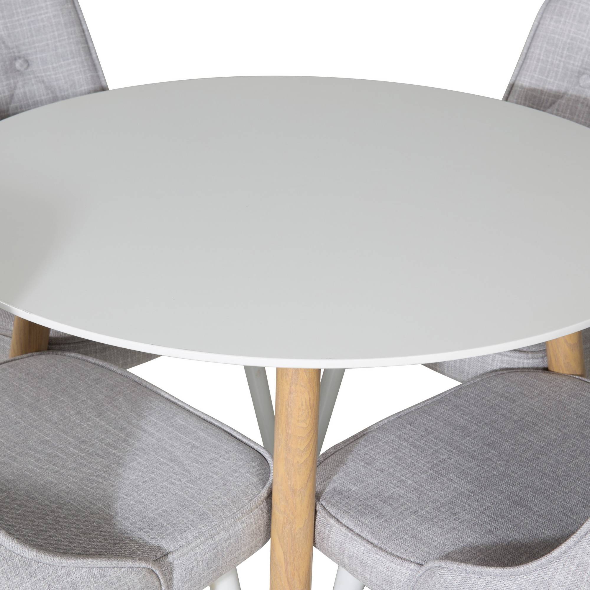 Matgrupp Basic Home Pelle Runt Matbord 100 cm med 4 Valera Matstol