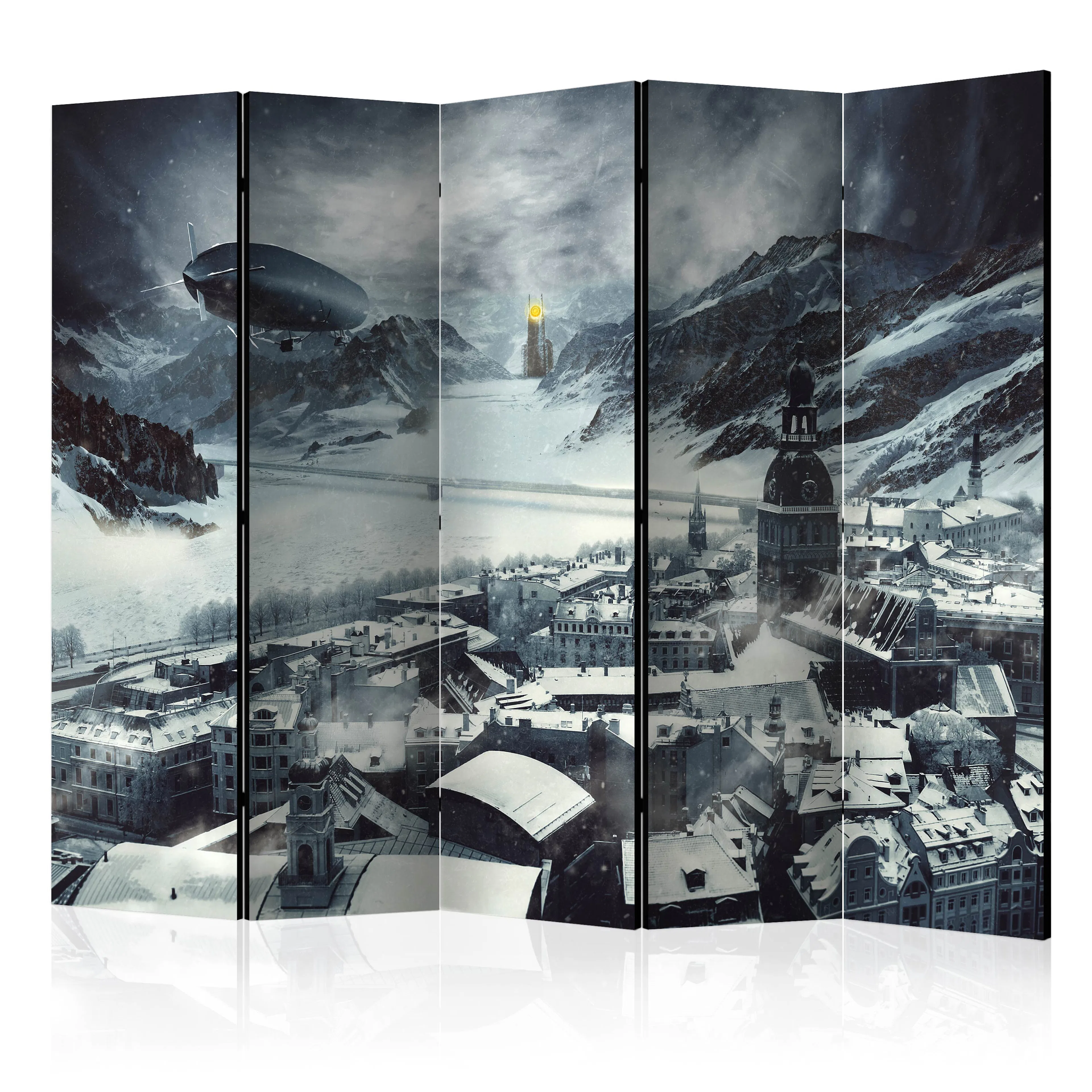 Rumsavdelare Skärmvägg Arkiio Winter in Riga II 225x172 cm