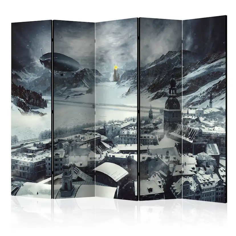 Rumsavdelare Skärmvägg Arkiio Winter in Riga II 225x172 cm