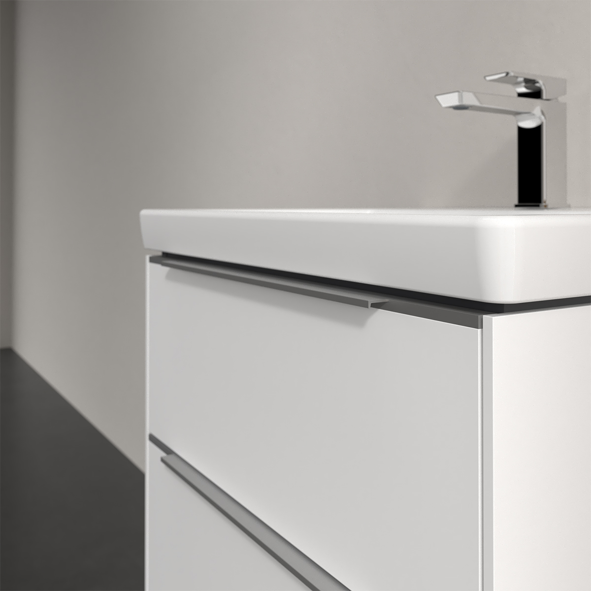 Tvättställsskåp Villeroy & Boch Subway 3.0 med 2 Lådor