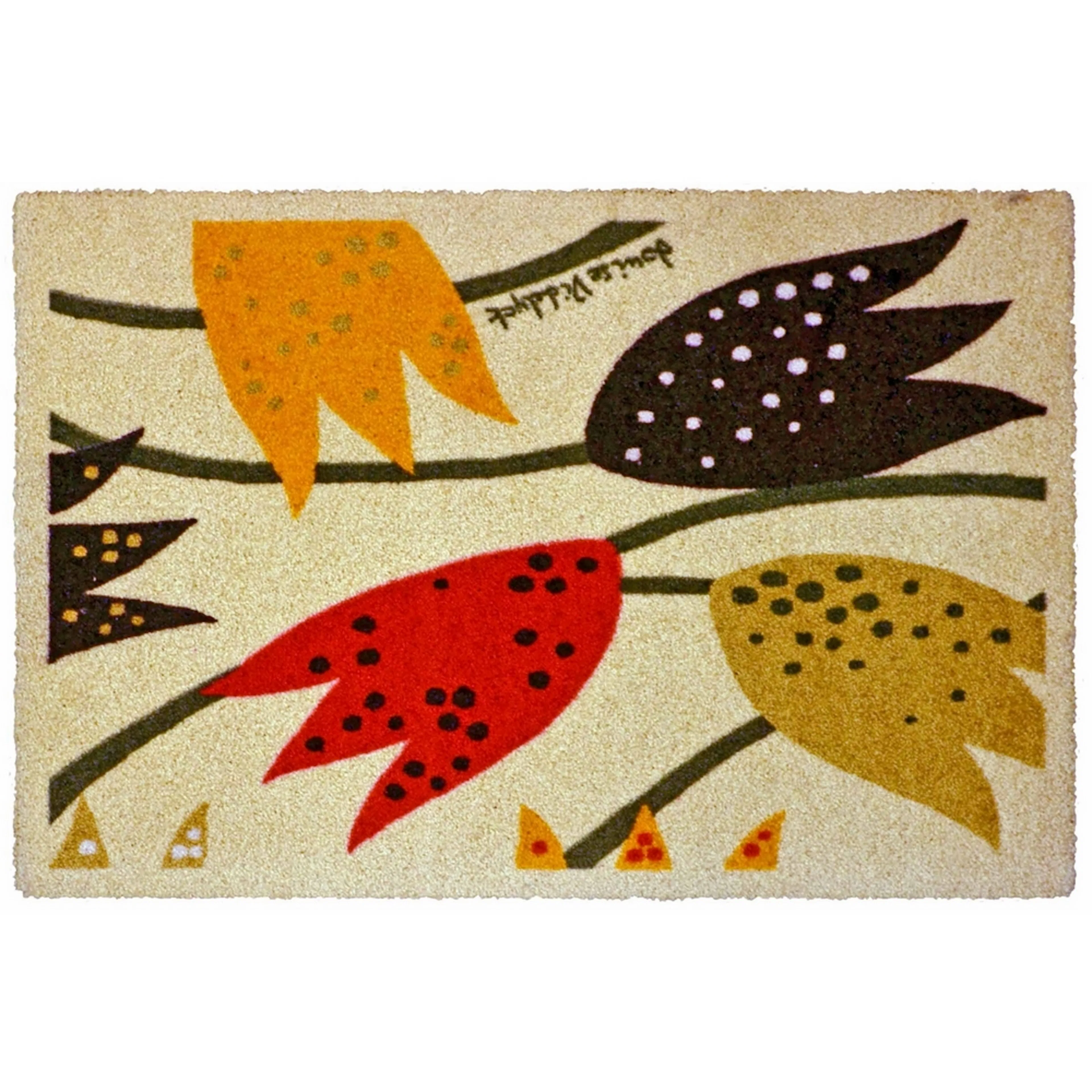 Dörrmatta LOUPELOU SOFT 7, röd 60/90 Beige/Röd