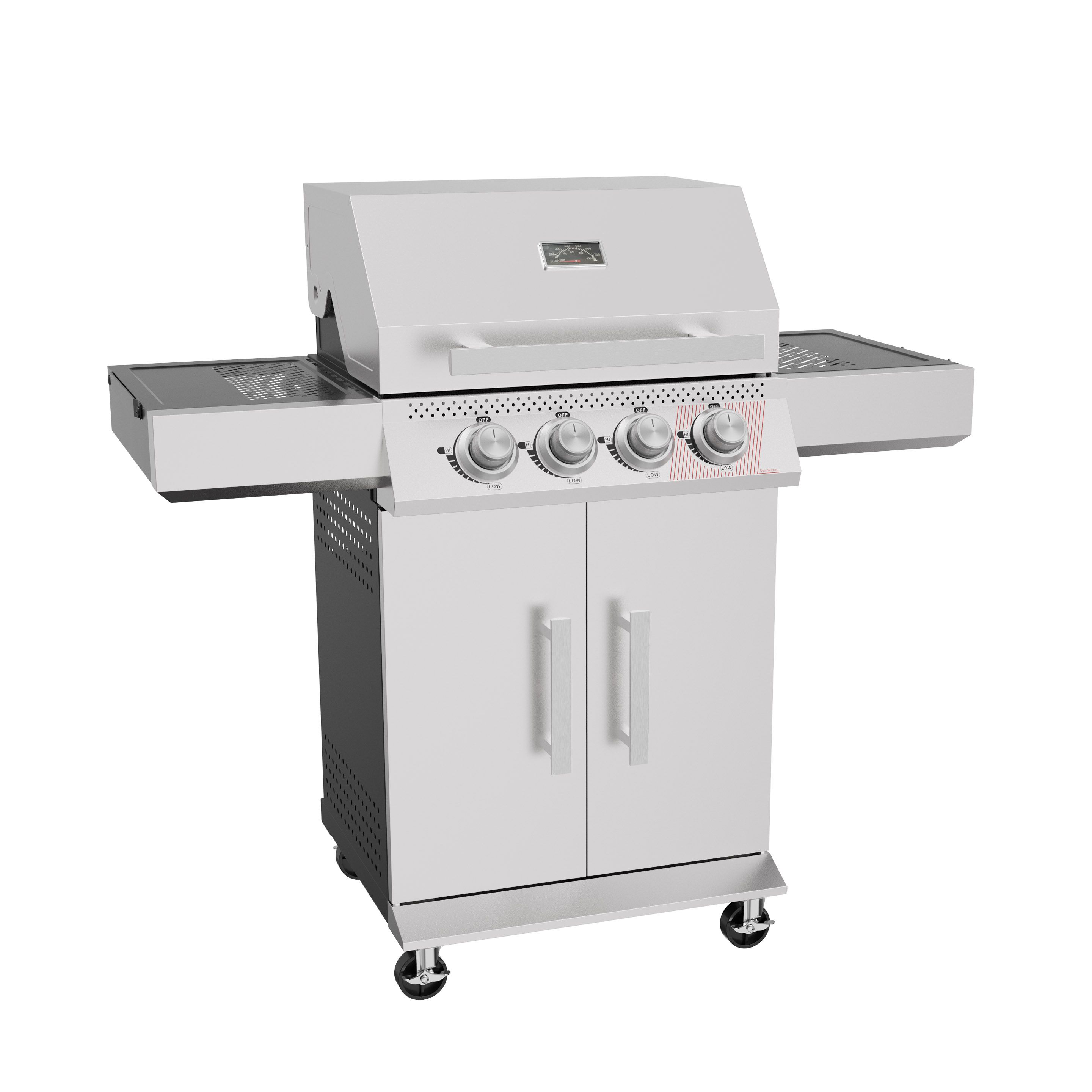 Gasolgrill Bluegaz Z40 Rostfritt Stål 3 Brännare & Sizzle Burner