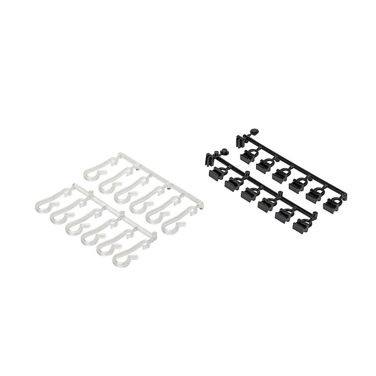 Draperikrokar Leijma Stabil Svart 12-pack