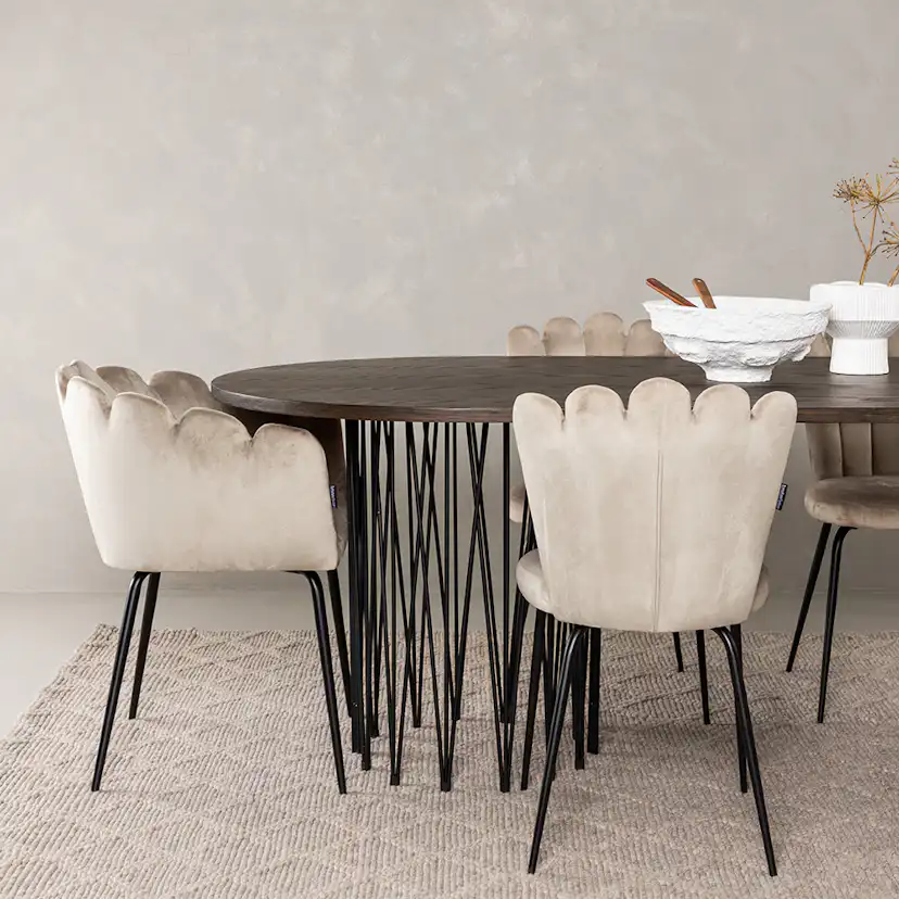 Matgrupp furniture/fashion Stone med 4 Limhamn Light Stolar och 2 Limhamn Stolar
