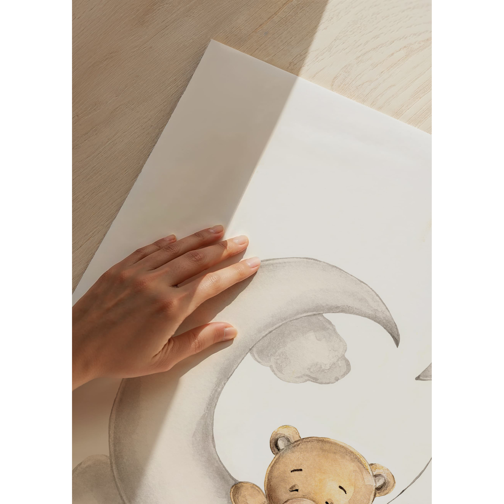 Poster Gallerix Teddy Bear Climbing The Moon