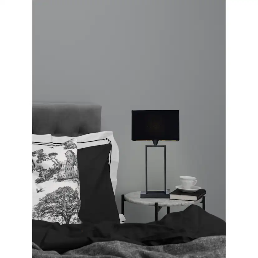 Bordslampa Cottex Kensington H50 cm Metallfot med Textilskärm