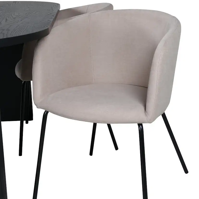 Matgrupp Venture Home Bianca med 4 Bergen Stolar Polyester