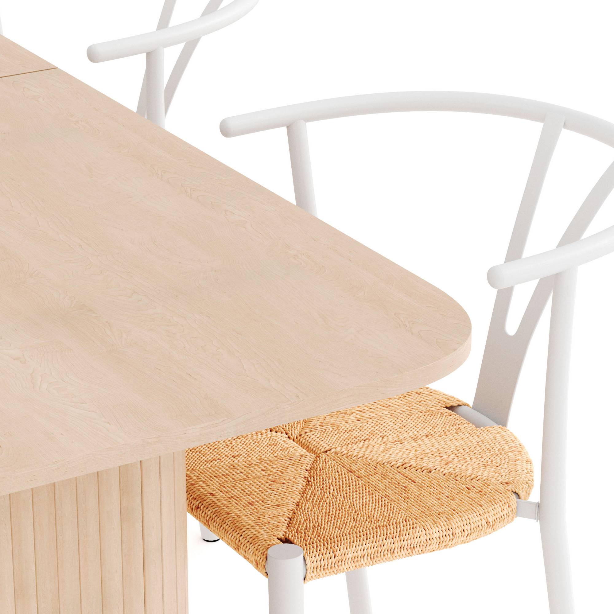 Matgrupp Bark Kopparbo Rektangulärt Matbord 180-240 cm Förlängningsbartt med 4 Elysia Matstol