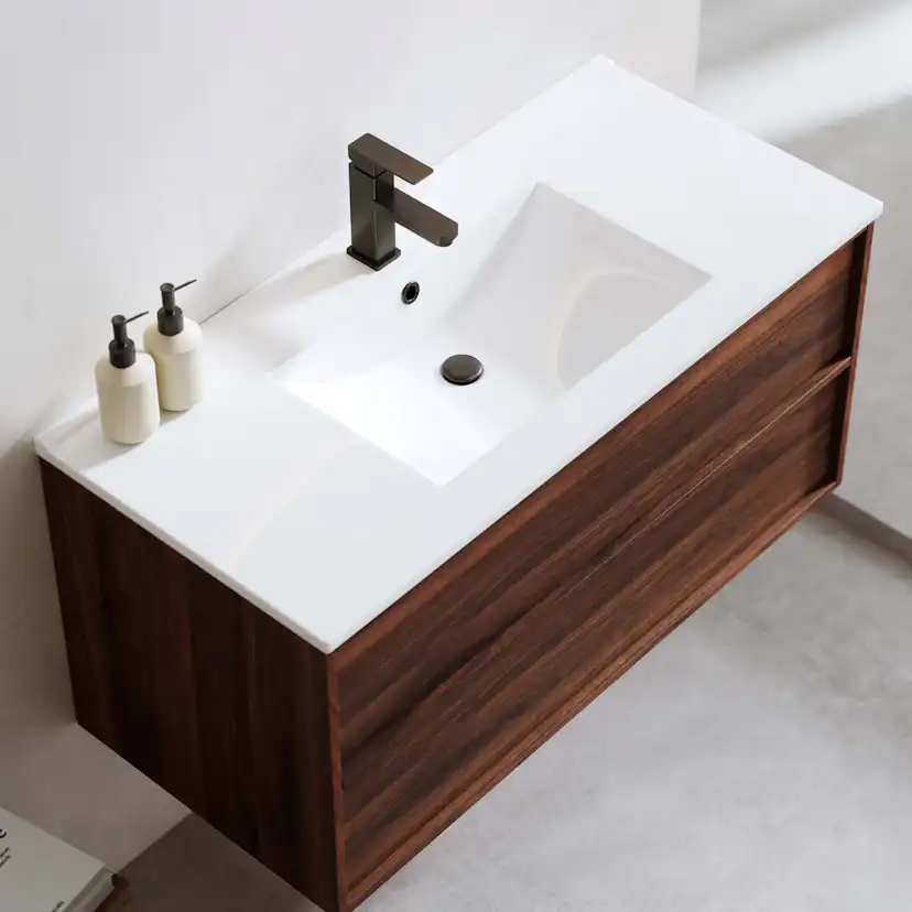 Tvättställsskåp Bathlife Charm med Tvättställ och Spegel Skina