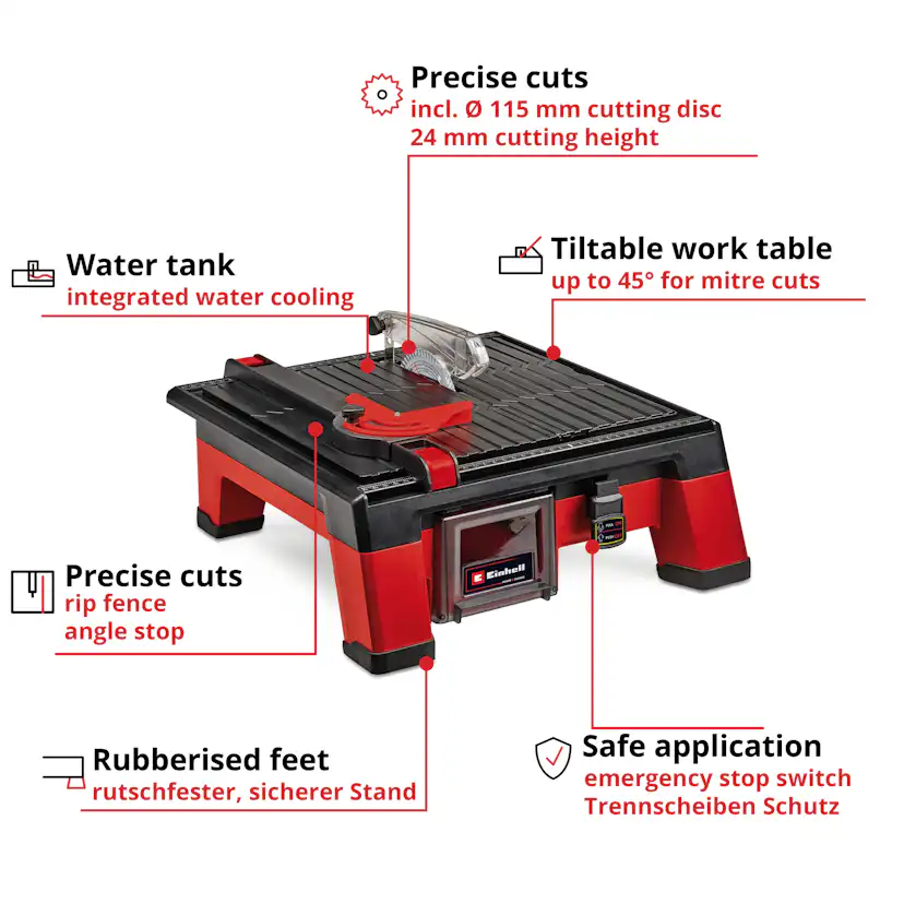 Kakelskärare Einhell TE-TC 18/115 Li-Solo Sladdlös utan Batteri