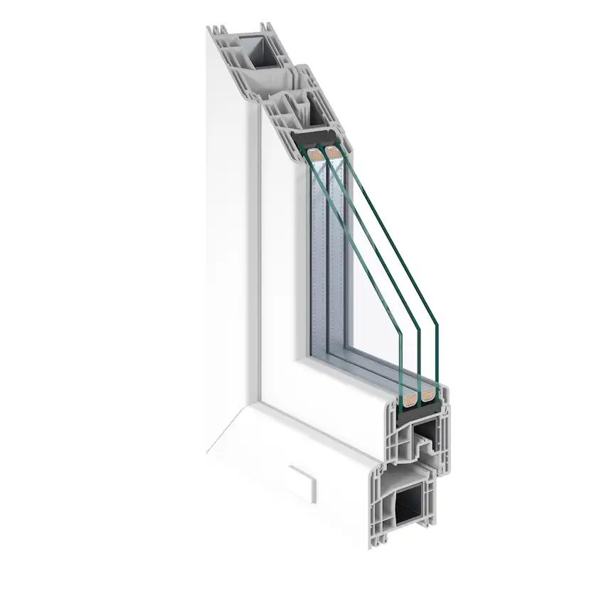 Sidohängt/Tilt Fönster Sveafönster Konstant PVC 3-glas
