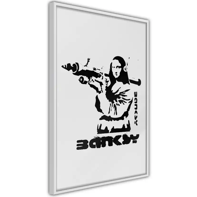 Poster Artgeist Affisch Mona Lisa with a Bazooka