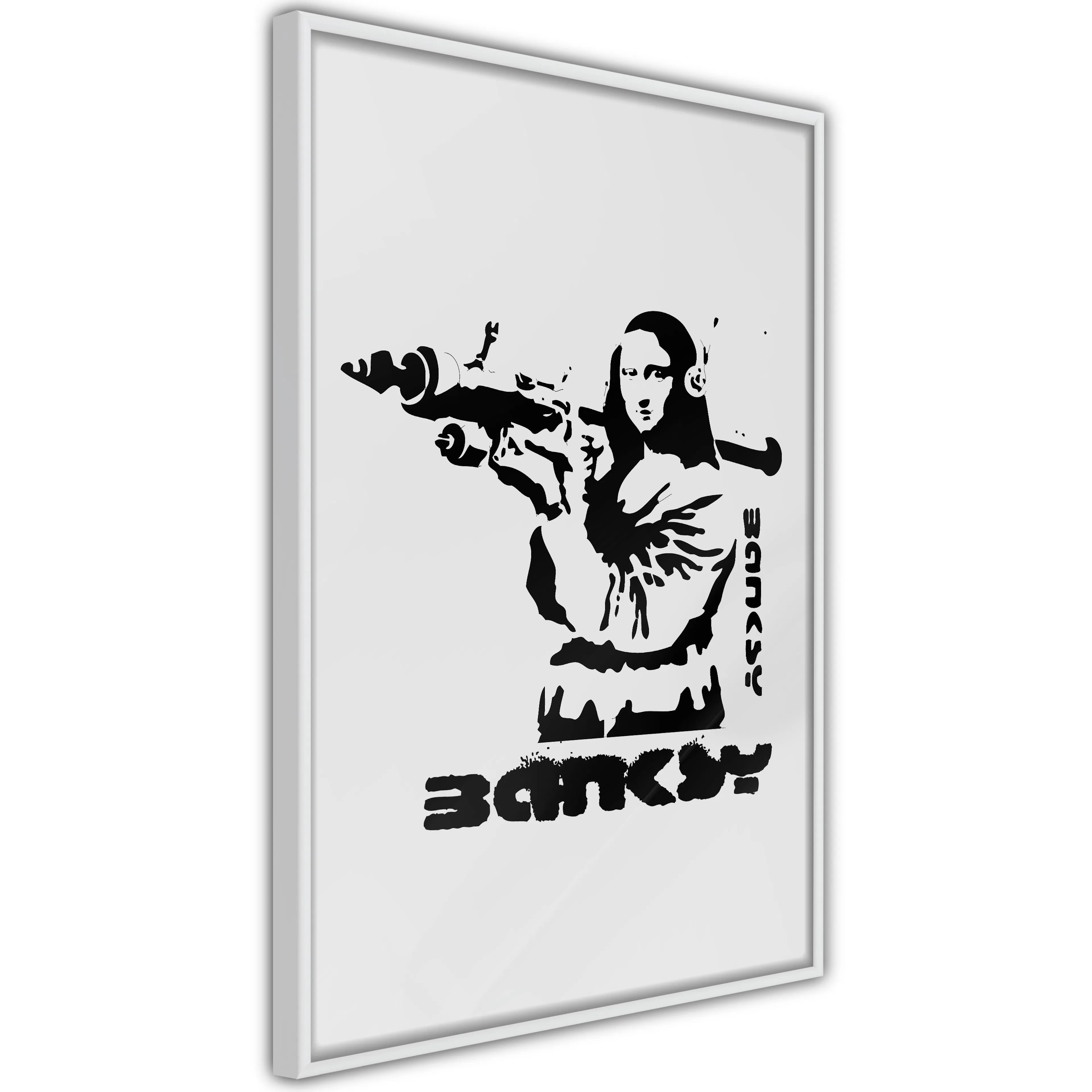 Poster Artgeist Affisch Mona Lisa with a Bazooka