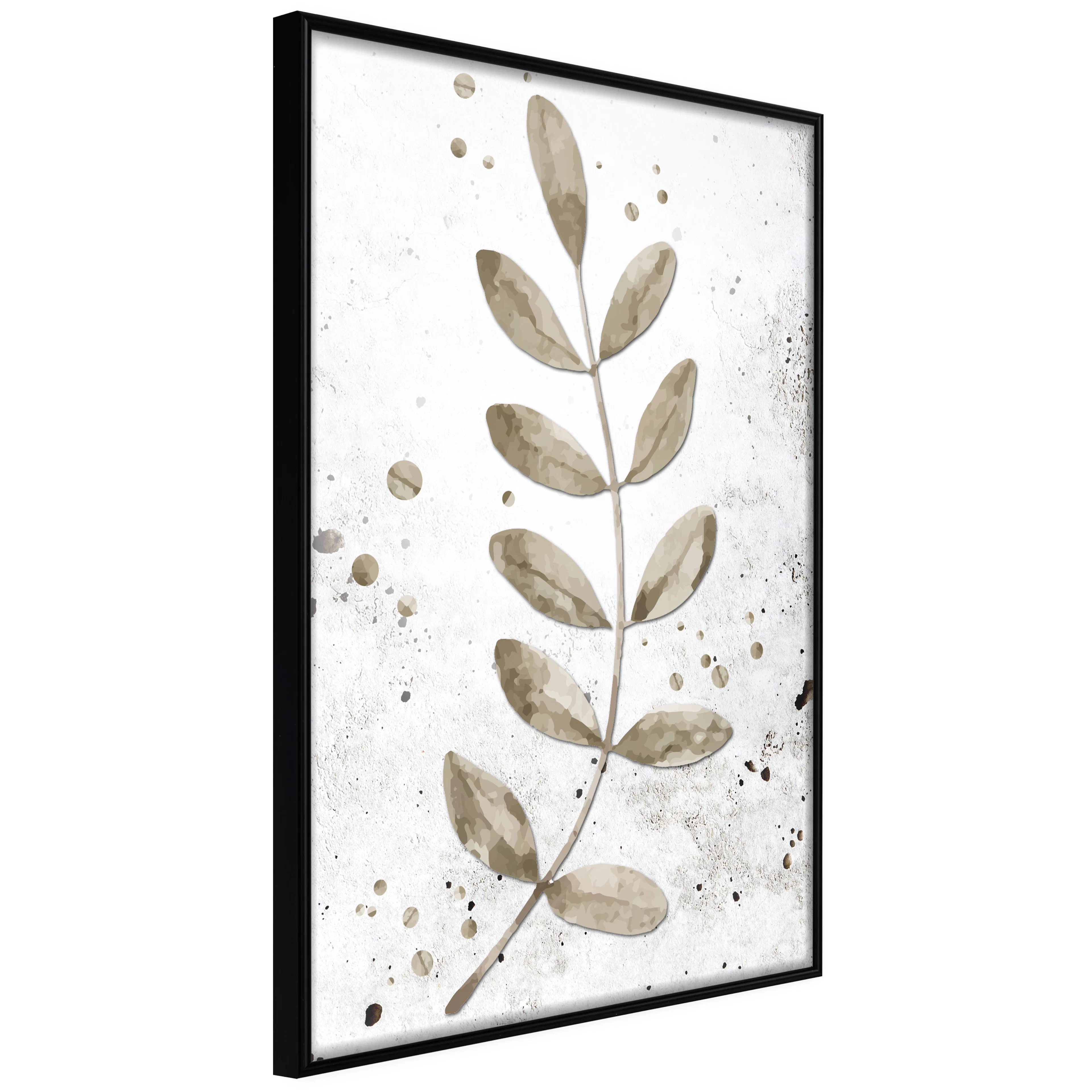 Affisch - Single Twig [Poster] 20x30 Svart ram, 20x30 cm