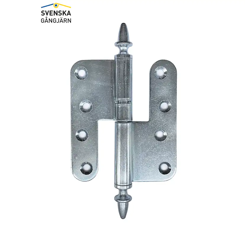 Gångjärn 3228-110 Vä förz ekollon knopp 100 st/frp Vänster, Elförzinkad, Standard knopp