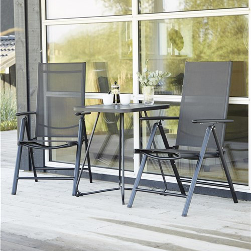 Positionsstol Outfit Hopfällbar & Ställbar Trädgårdsstol i Aluminium/Textil