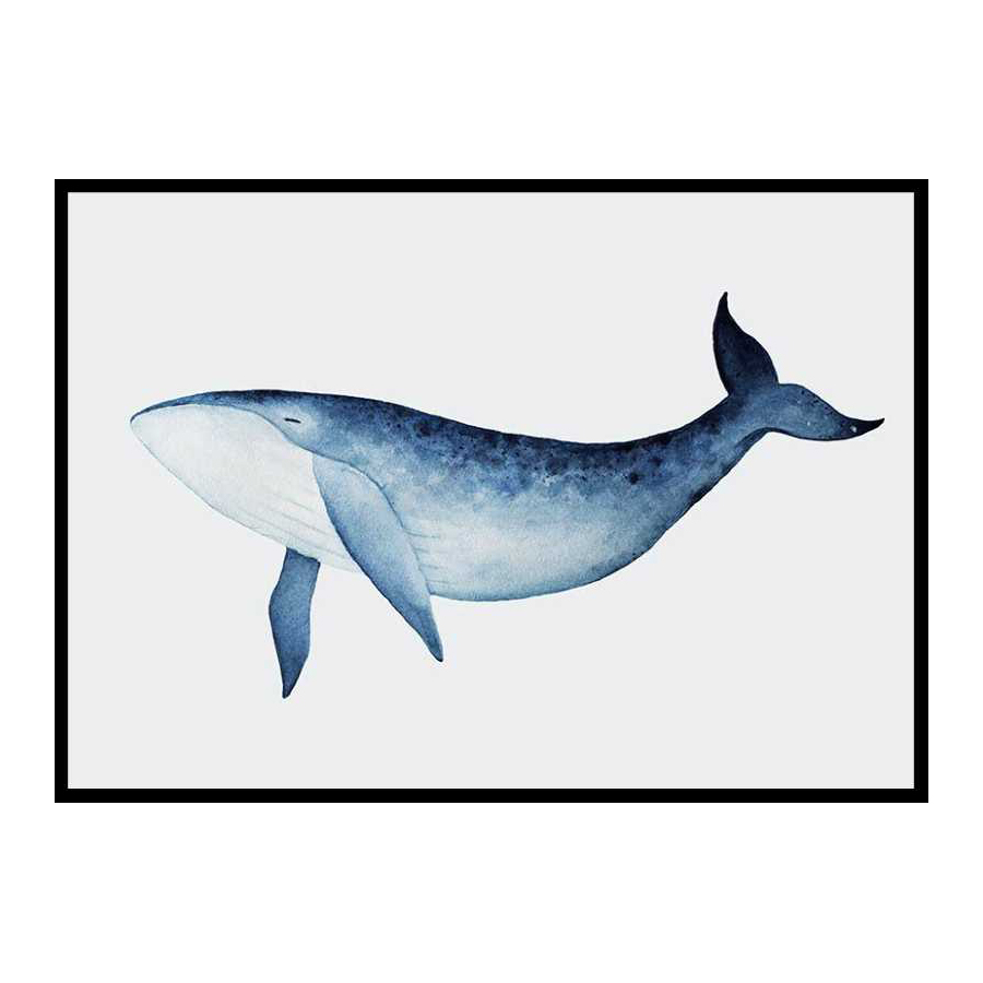 Poster Gallerix Watercolor Whale