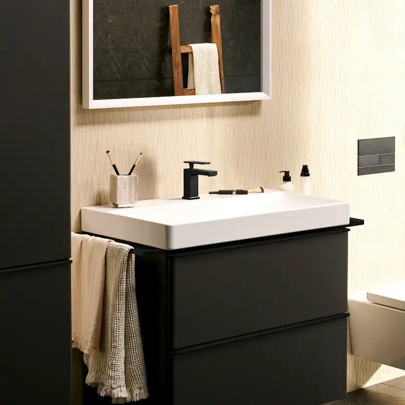 Tvättställsblandare Hansgrohe Tecturis E 80 CoolStart utan Bottenventil