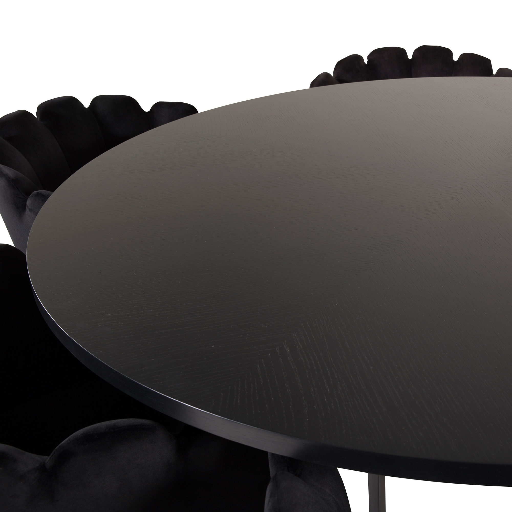 Matgrupp furniture/fashion Copenhagen med 6 Svarta Limhamn Stolar