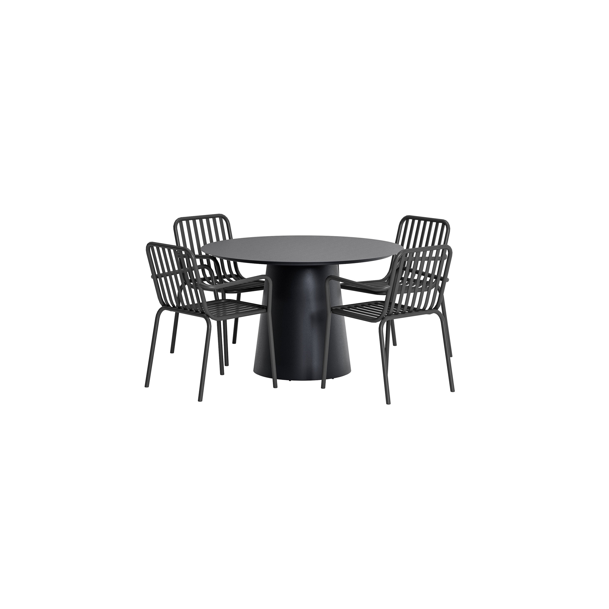 Matgrupp Utomhus Venture Home Lanzo Ø120 cm med 4 st Peking Trädgårdsstolar