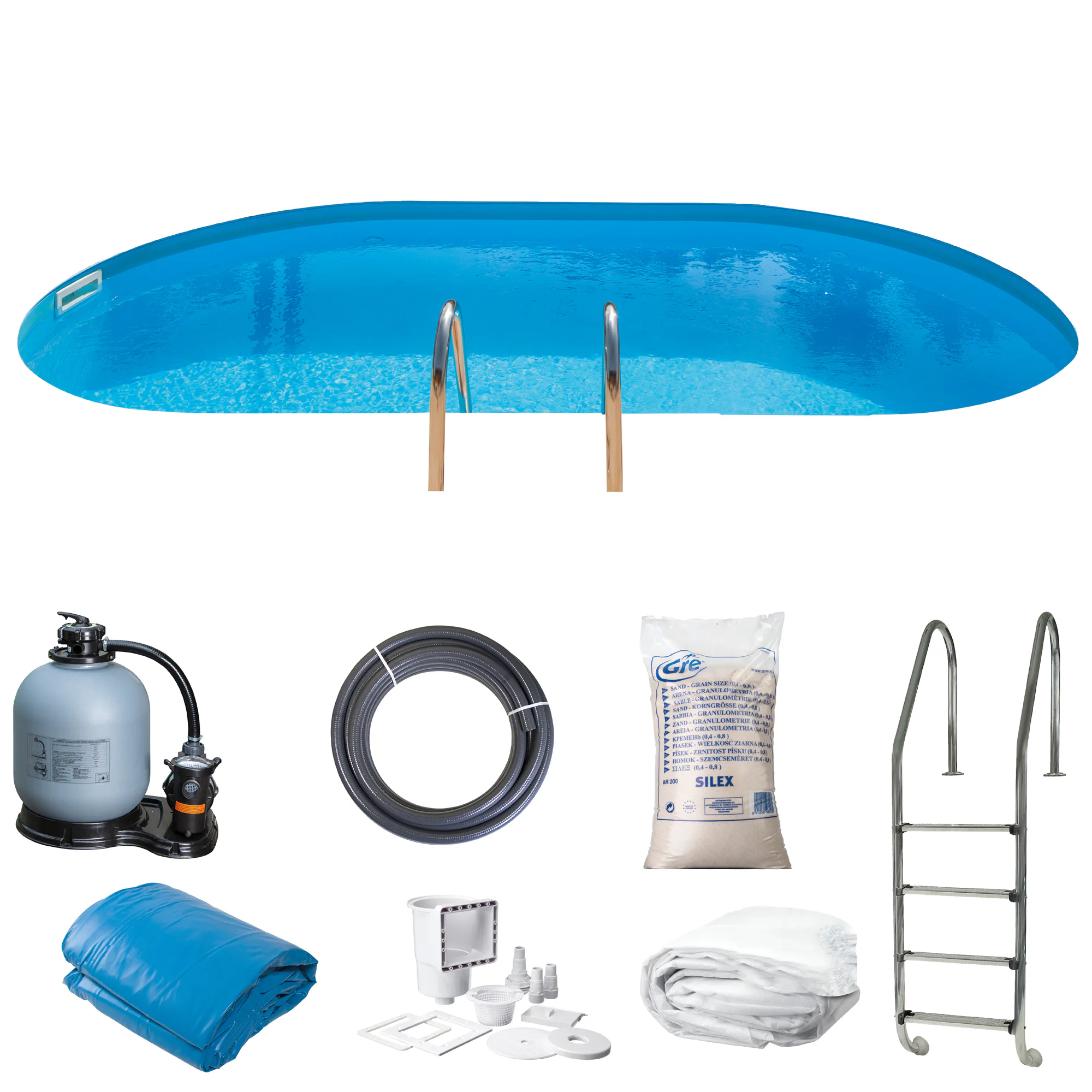 Pool Gre Nedgrävd Oval