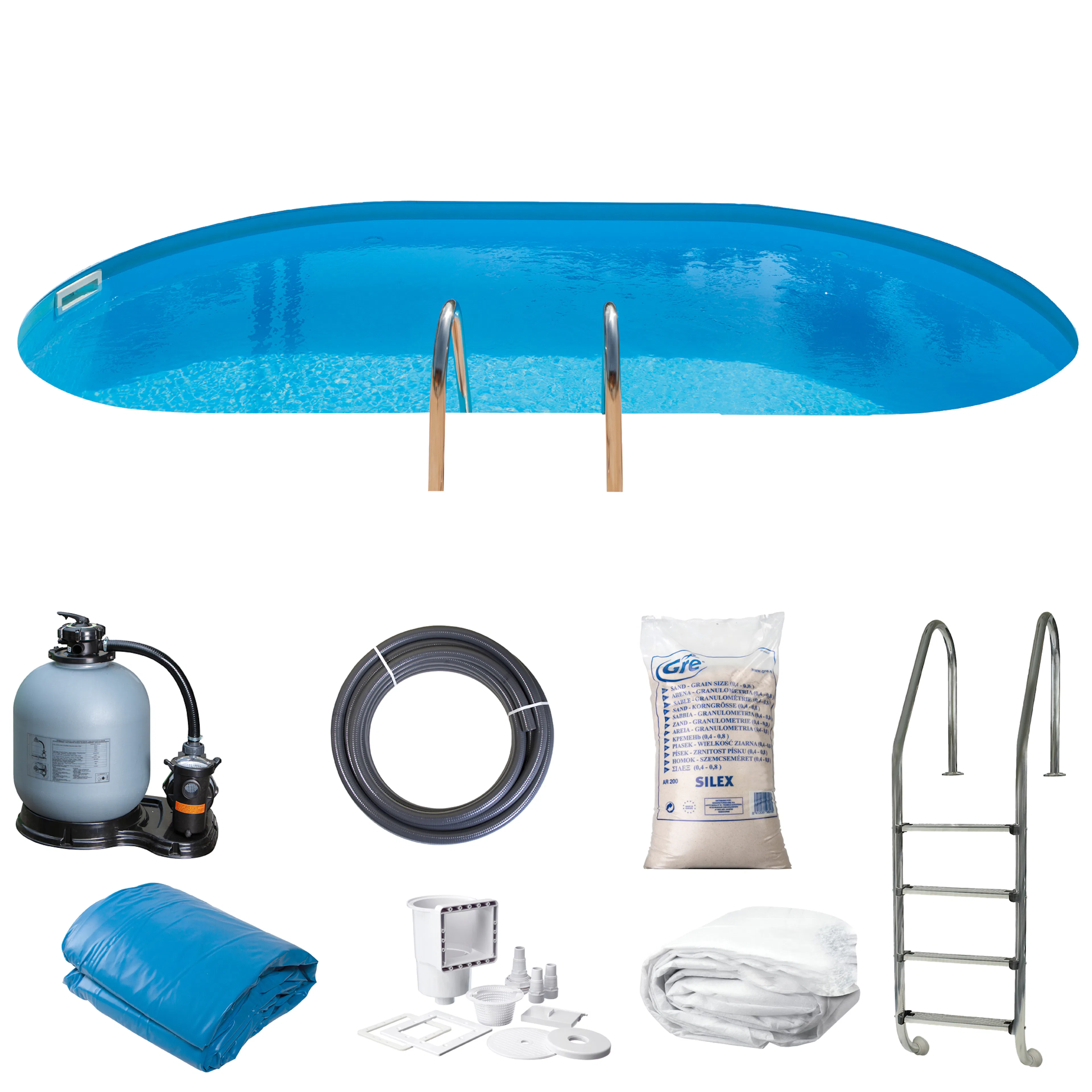 Pool Gre Nedgrävd Oval