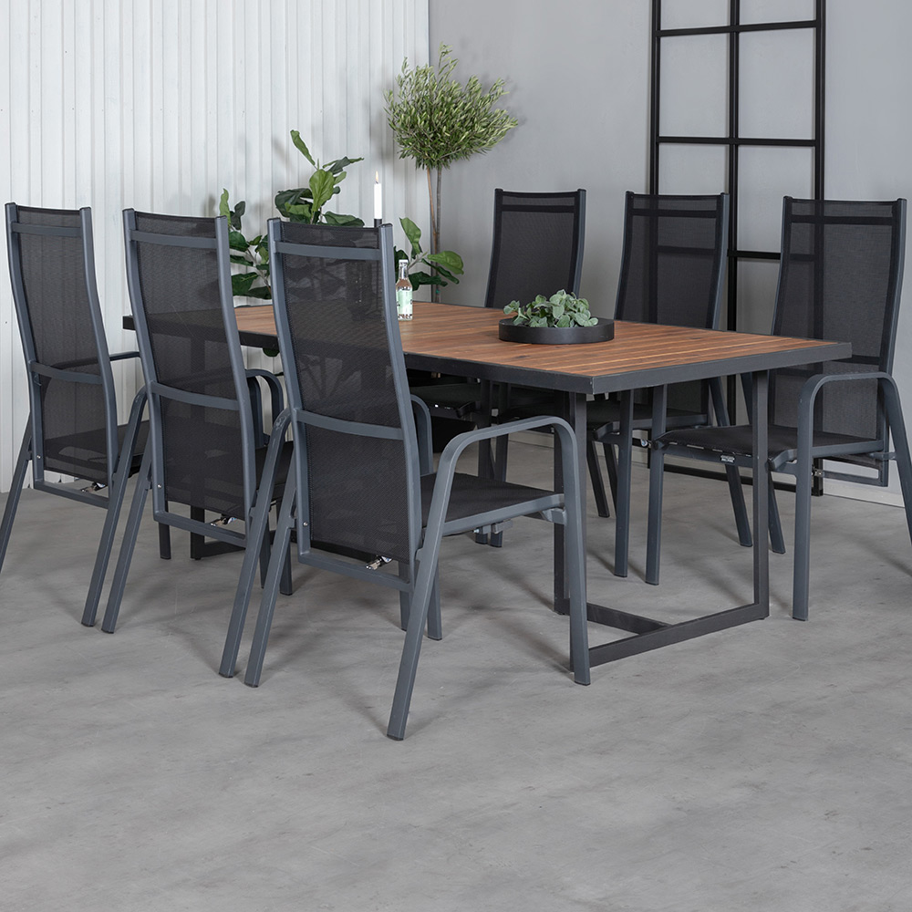 Matgrupp Venture Home King med 6 Curz Matstolar