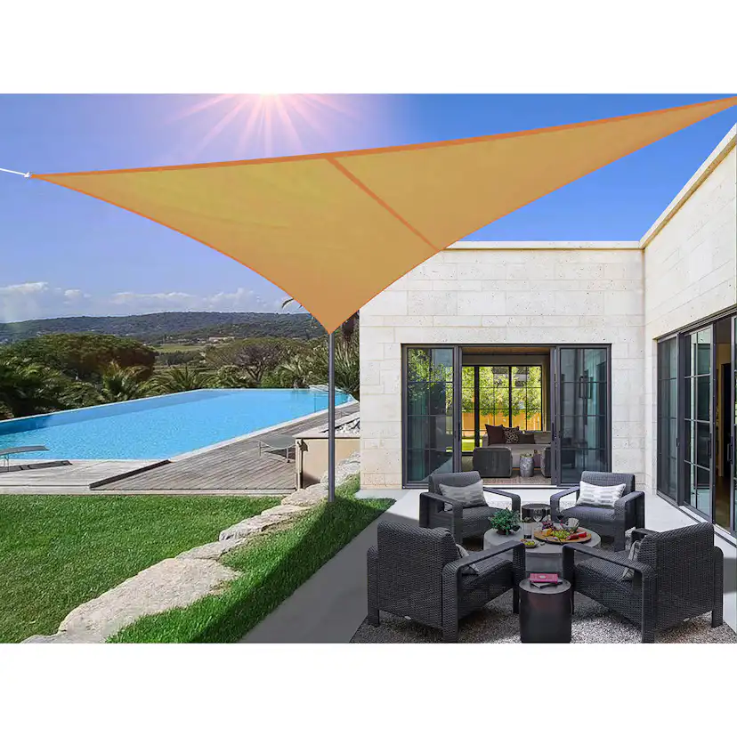 Solsegel triangel 5*5*5 beige Beige, 5x5