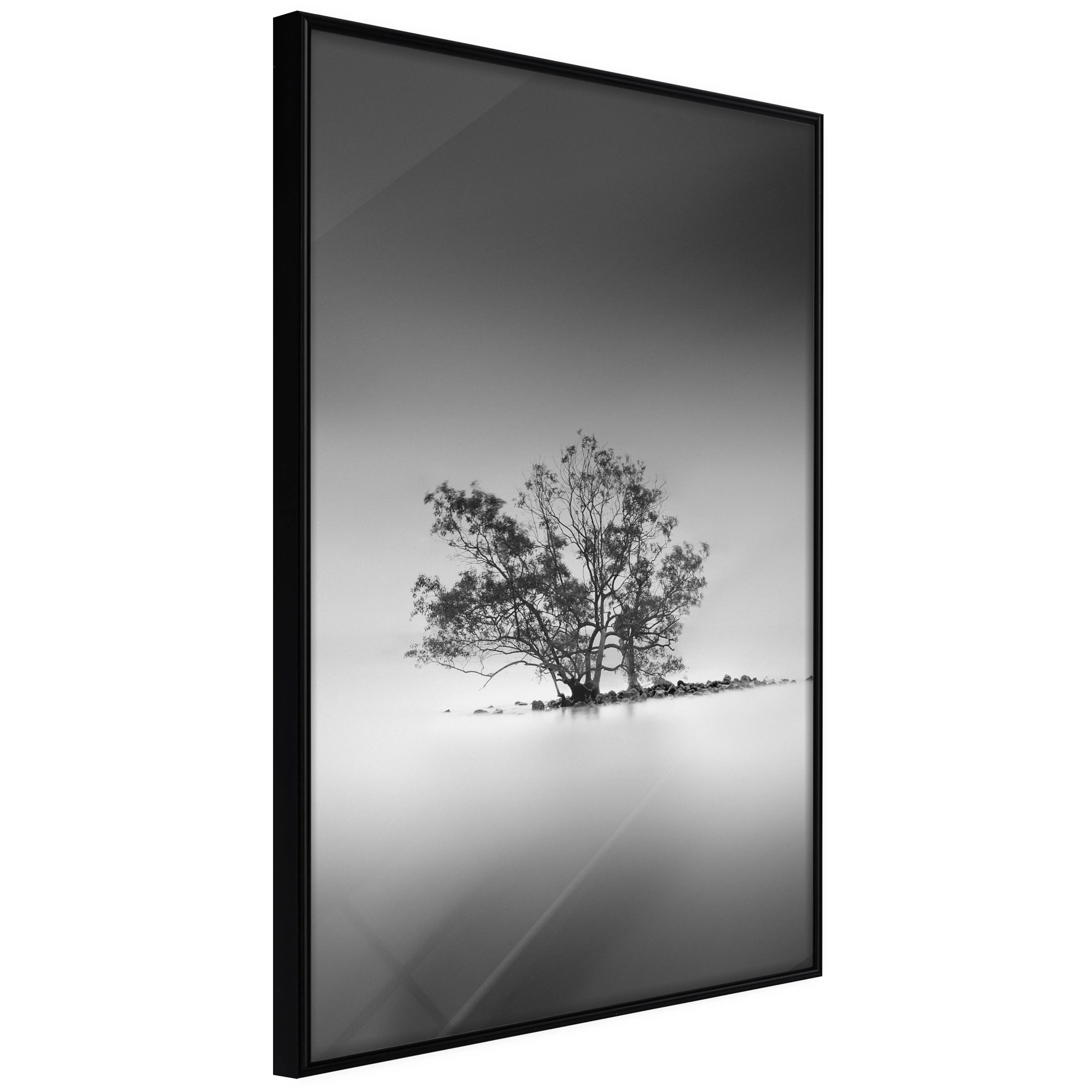 Affisch - Tree on the Island [Poster] 20x30 Svart ram, 20x30 cm